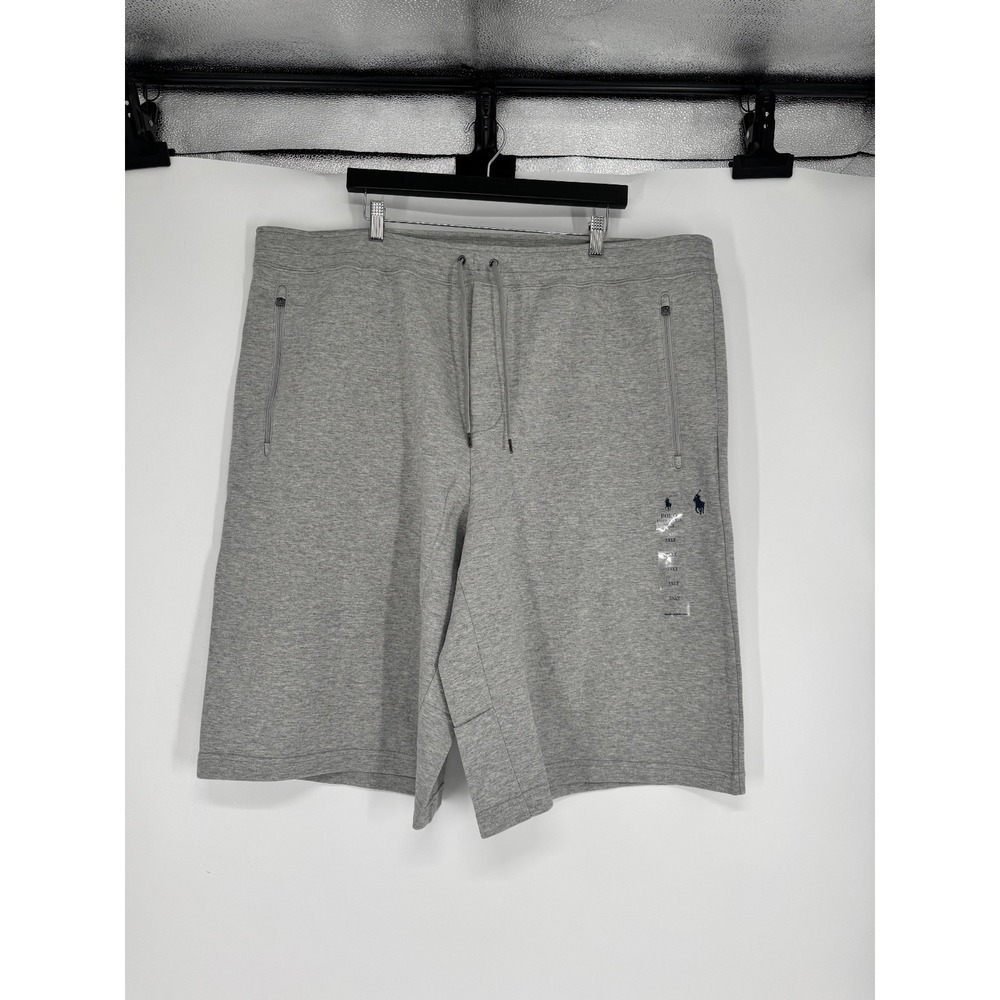 Polo Ralph Lauren Double Knit Sweat Shorts 3XL Tall 3XLT Pony Light Heather Grey